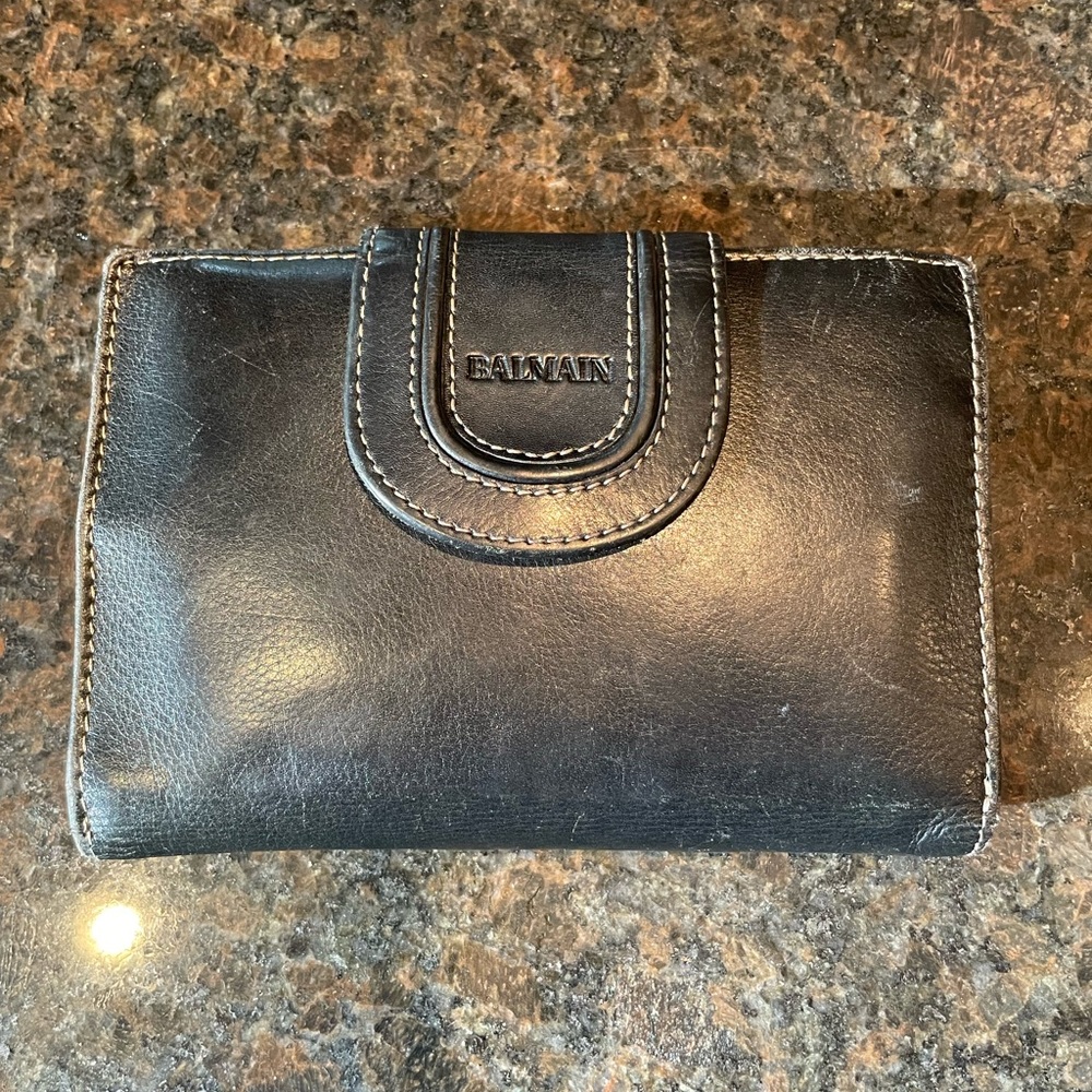 Authentic Balmain leather wallet